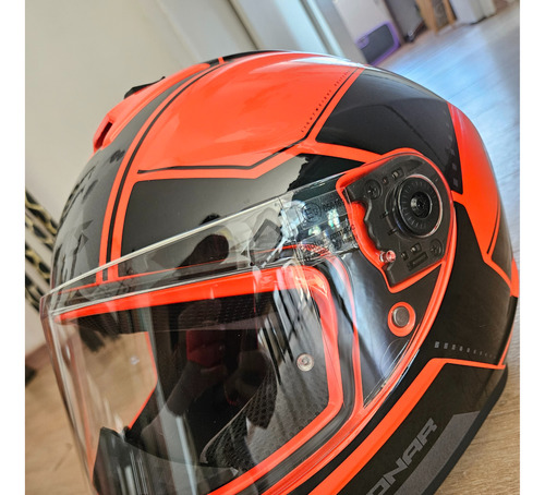 Casco De Moto Axxis Draken Solid Naranjo, Talla M (58)