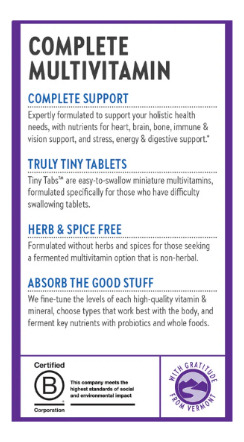 New Chapter Suplemento Multivitamínico Tiny Tabs 192 Sfn