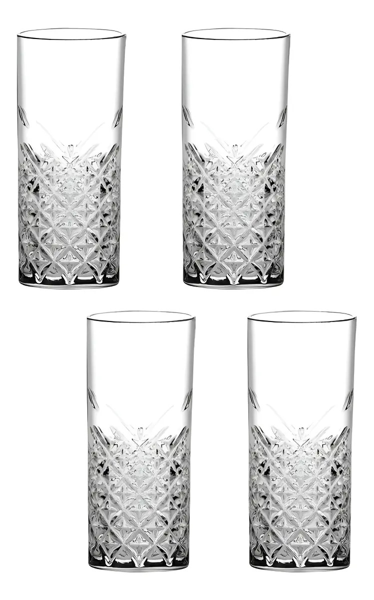 Jogo Copos Vidro Pasabahçe Timeless 180ml 4 Peças Para Coquetel
