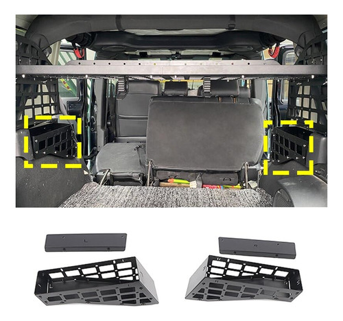 Para Jeep Wrangler Jk Puerta Panel Almacenamiento Modular
