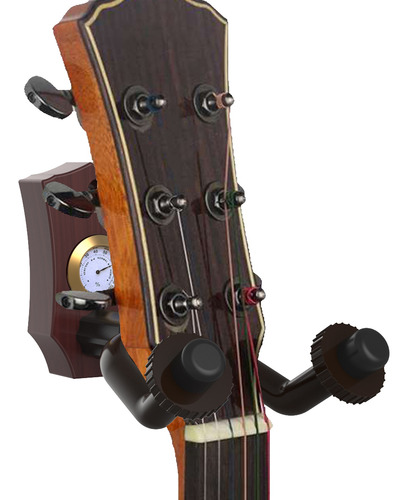 Soporte De Pared Para Guitarra 2 En 1 Con Higrómetro Y Medid