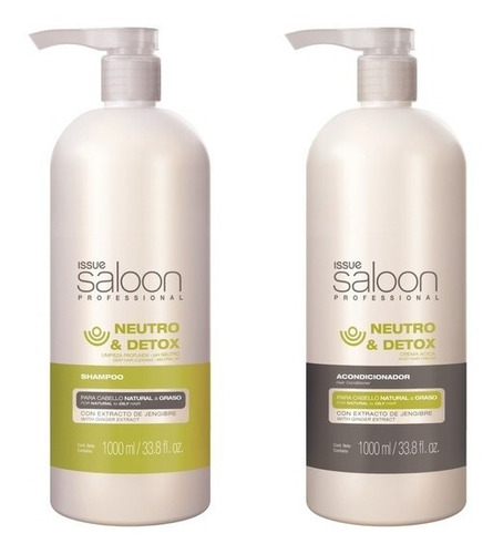 Kit Issue Saloon Shampoo + Acondicionador Neutro Detox X1l