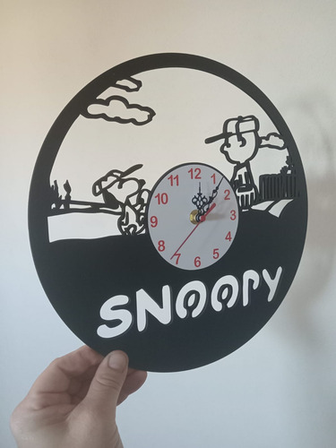 Reloj De Snoopy Negro Blanco