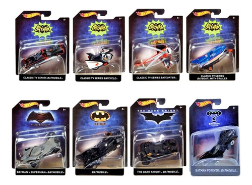 Hot Wheels Colección Completa X8 Batman Escala 1:50 Nuevos