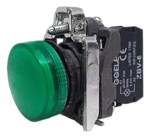 Luz Piloto Verde 22mm Con Led Ba9s (caja 10 Pz) Qgele