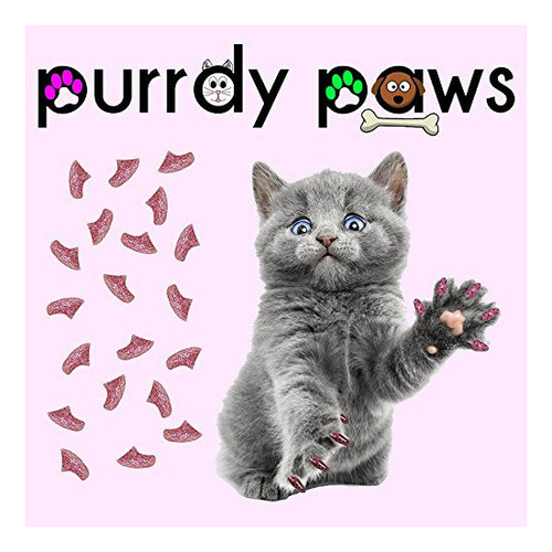 Purrdy Paws Suministro De 3 Meses Tapas De Uñas Suaves Para
