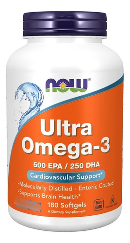 Ultra Omega-3 Molecularmente Destilado 180 Cap