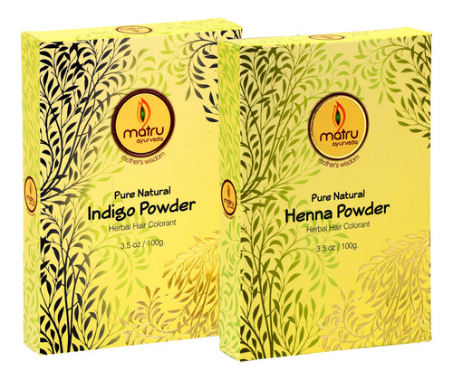 Matru Ayurveda 100 % Puro Y Natural Mehndi/henna (3.53oz/m)