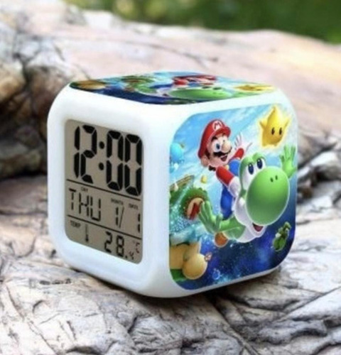 Reloj Despertador Mario Bros Super Bowser, Luigi, 