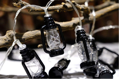 20 Led Mini Luces De Cuerda Led De Linterna Retro Retro, Luc