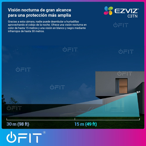 Imagen 4 de 10 de Camara Seguridad Wifi 2mpx Vision Nocturna Color Ezviz