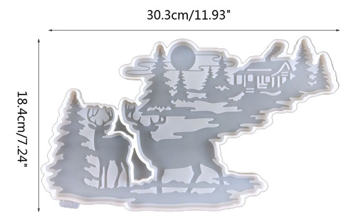 Molde De Resina (bl) Moldes De Silicona Para Ciervos Navideñ