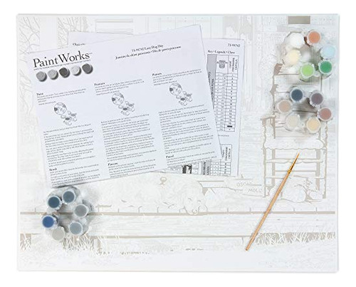 Kit De Pintura Por Números Lazy Dog Days 51 X 41 Cm