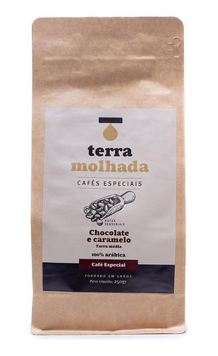 Café Especial Terra Molhada Chocolate/caramelo 250gr (grãos)