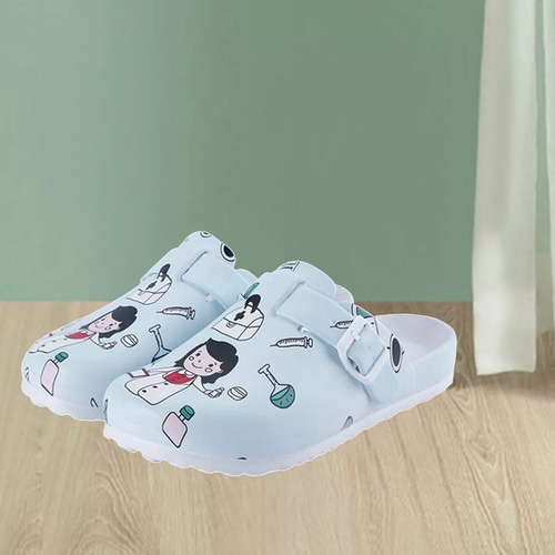1 Par De Zapatos De Enfermera De Enfermería Estampados Para