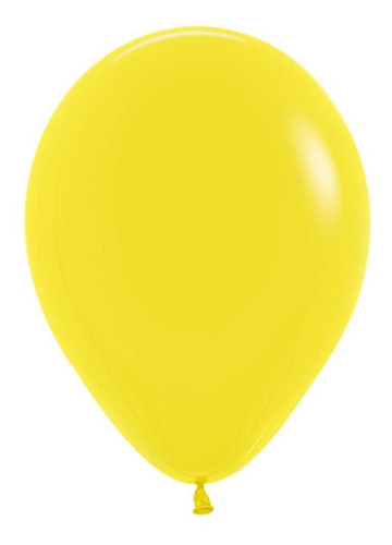 Balão Látex Fashion Amarelo R16 Com 25 Und Cor Amarelo sol