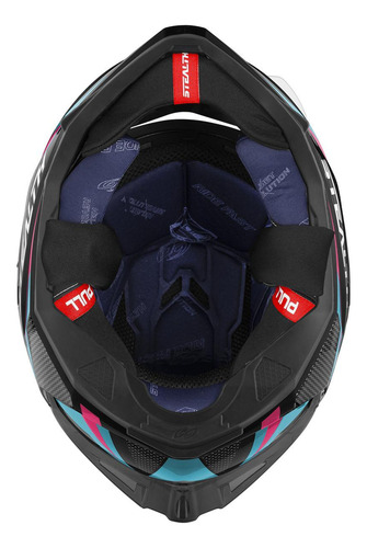 Capacete Fechado Protork Stealth Concept Verde - Rosa 58