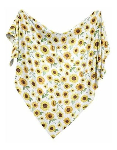 Sunflower Baby Girl Swaddle Manta Jersey Stretch Knit R...