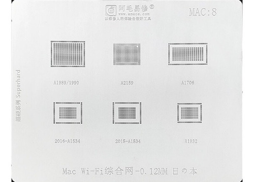 Stencil Reballing Para Mac Kit 9 Pzas