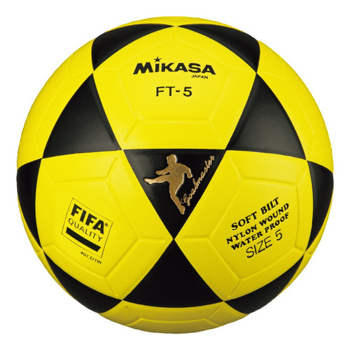 Pelota de fútbol Mikasa FT-5 nº 5 color amarillo/negro
