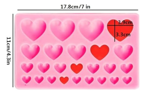 Molde De Silicona Con Forma De Corazón De Amor Para Decoraci