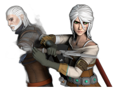 Ciri Y Geralt: Héroes De The Witcher 3