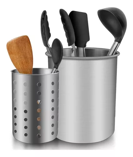 Barra cocina colgador utensilios acero redonda
