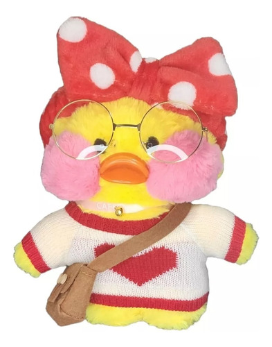 Peluche Pato Tik Tok Lalafanfan 30 Cm Incluye Ropa Accesorio