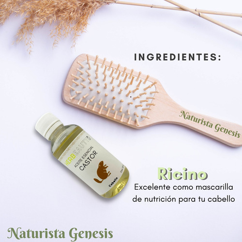 Aceite Esencial Para Cabello Herbeauty Castor 125ml Pack 2