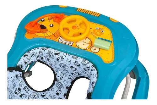 Andador Infantil Musical Tutti Baby Safari Azul