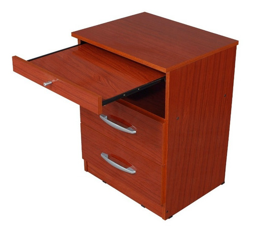 Imagen 3 de 9 de Mesa De Luz 2 Cajones Con Bandeja Desayunador Dormitorio