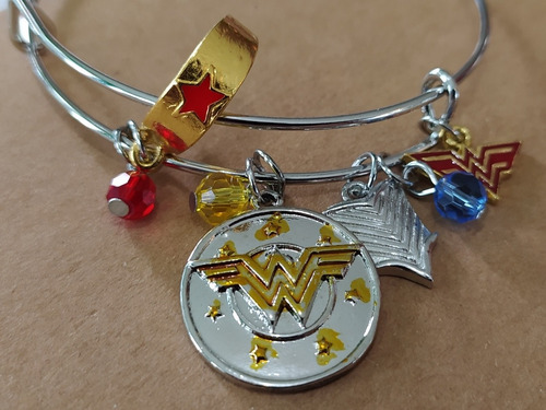 Pulsera Wonder Woman Mujer Maravilla Nueva Dc Comics Liga