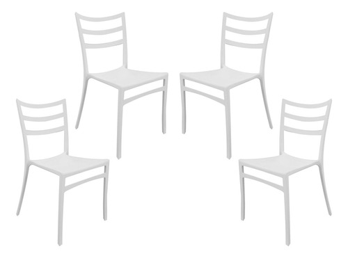 Combo Set De Sillas Para Exterior Tolon - Desillas Color Blanco