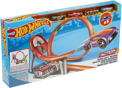 Pista Hot Wheels Motorizada Incluye 5 Autos Original Mattel 