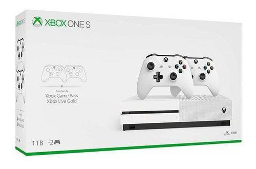 Microsoft Xbox One S 1tb Two-controller Bundle Branco