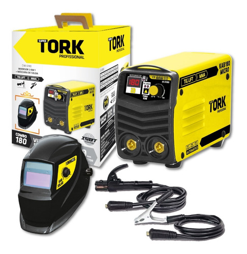Maquina De Solda Inversora Supertork 180a+ Mascara Aut Solar