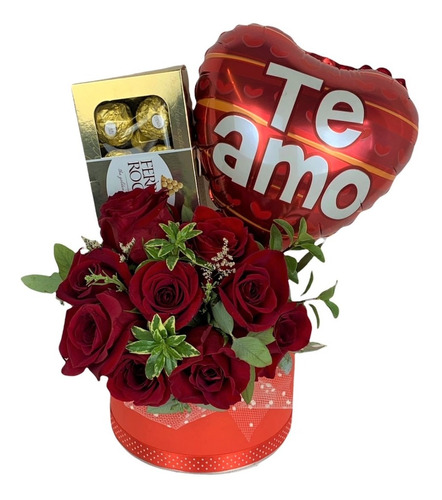 Te Amo Corazón Ferrero San Valentín Regalo Rosas