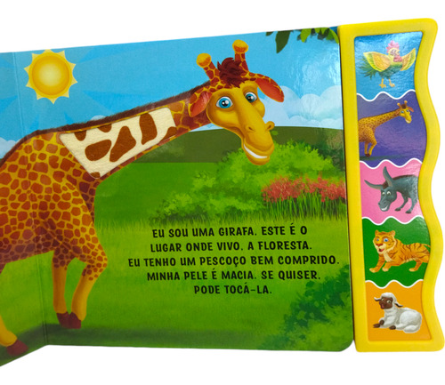 Livro Conhecendo Os Sons Dos Animais - Ovelha - Sonoro Com Toque E Sinta - Blueditora - 5 Sons De Animais E 6 Texturas