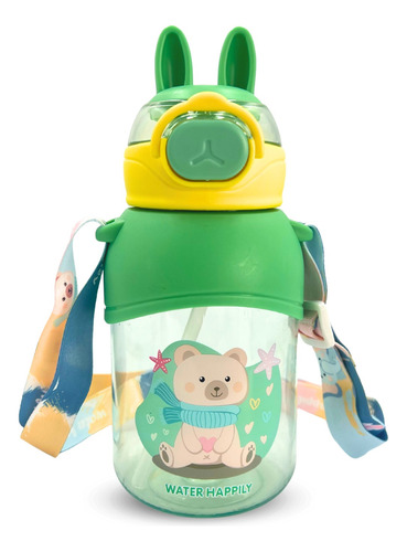 Vaso Botella De Agua Para Niños Antiderrame 680 Ml Colgante