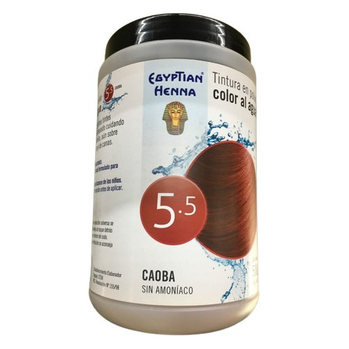 Tintura En Polvo Egyptian Henna Color Al Agua Pote 500g