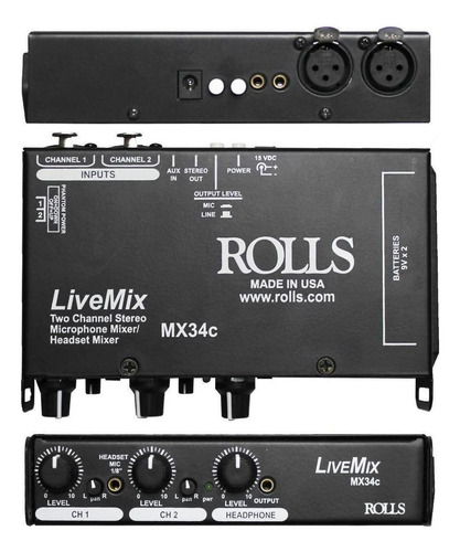 Rolls Meclador De Audio De 2 Canales Mx34c