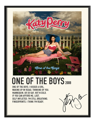 Poster Katy Perry Album Music Tracklist One The Boys 45x30