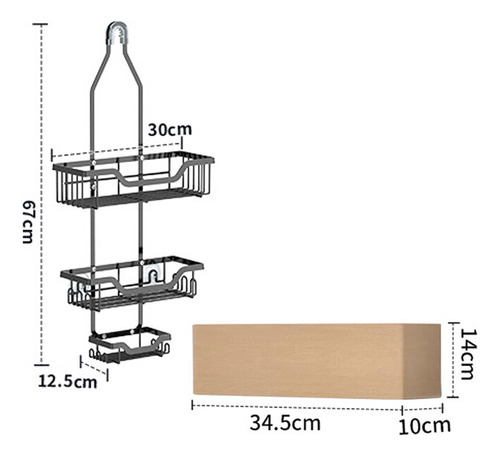Almacenador De Productos Para El Baño Del Baño De Tres Pisos