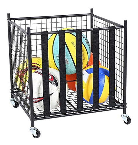 Caracol Sports Ball Storage Carrito Rodante Con Cerradura