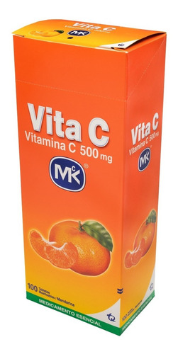 Vitamina C 500 Mg Tuttifrutti 100 Tabletas Mk