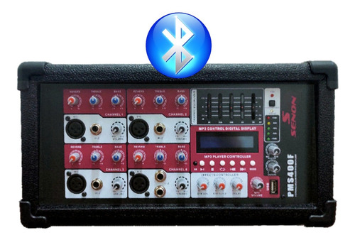 Consola Potenciada 4 Canales 100w Bluetooth Usb Efectos Cuo