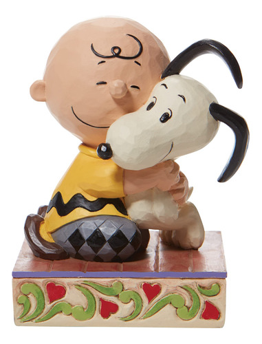 Jim Shore Peanuts 6007936 Charlie Brown Abrazo Snoopy Figura
