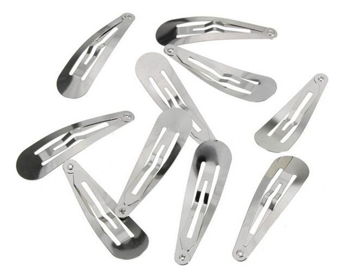 Metal Plateado 50 pcs Mini Pequeno, 30 mm Snap Clips De Pelo