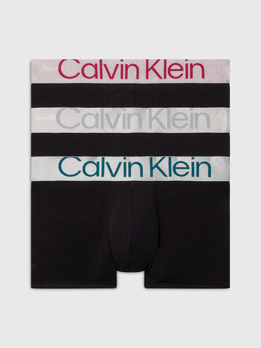 Pack 3 Bóxers Trunk Steel Cotton Multicolor Calvin Klein