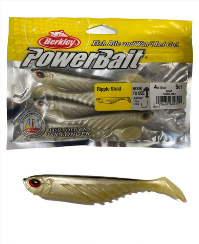 Señuelos Pesca Ripple Shad Berkley Cebos Plasticos Jig 10cm Color Smelt